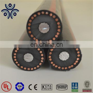 UL certified 5kv 15kv 25kv insulated copper wire screen URD power cable