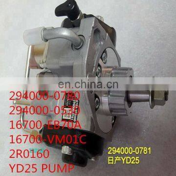 YD25 D22 YD2K2 fuel injection pump 294000-0780/0530 / 16700-EB70A 16700-VM01C