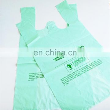 100% biodegradalbe and compostable t shirt bag shopping bag carry bag  make the world a better place