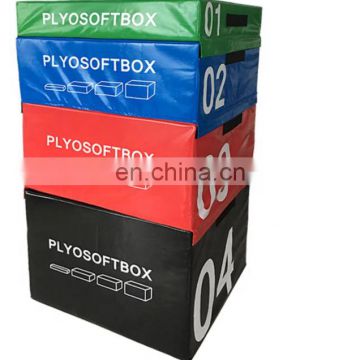High quality 4 layer in one plyo jump box cross fit training gym fitness equipment