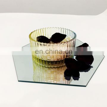 factory wholesale mirror candle plate/mirror tray centerpieces table decoration