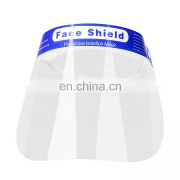 clear face shield anti fog face plastic shield