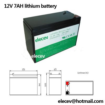 UPS lithium battery 12V7AH12V7.5AH lifepo4 12.8V7AH 12.8V7.5AH battery