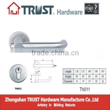 TH011:Stainless Steel Hollow rust prevention door handle with Escutcheon