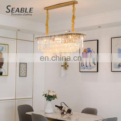 Luxury Design Indoor Decoration Living Room Dining Room Modern Crystal Hanging Pendant Light