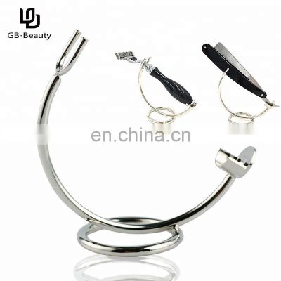 Curved Chrome Stainless Steel Shaving Razor Stand