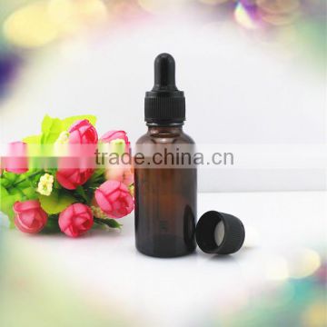 Trade Assurance! wholesale 30ml empty amber glass dropper bottles for e vape oil /ejuice packing with pipette dropper