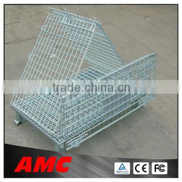 Collapsible Warehouse Folding Metal Storage Wire Mesh Container