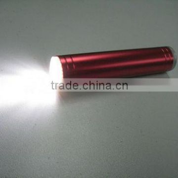 Cylindrical electronics battery charger with LED Light for smartphone, PB005