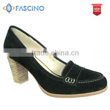 lady leather heel shoes