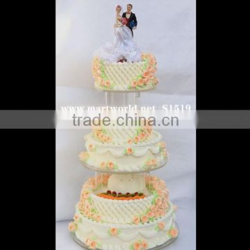 3-tier acrylic cake cake stand for home/party/hotel/banquet/wedding decoration (S1519)