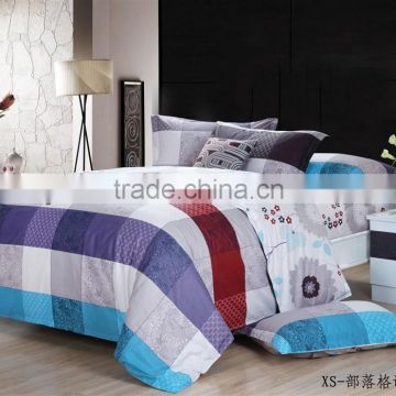 4pcs plaid quilt sets/plaid bedding sets