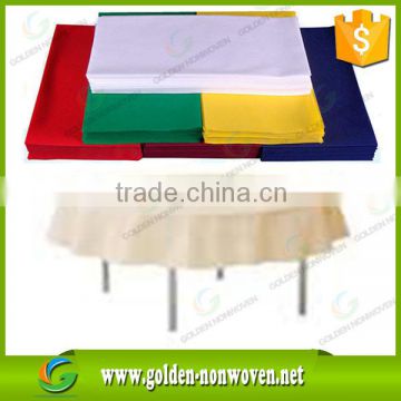 custom printed and plain disposable spunbond non woven table cloth/45/50gsm tnt pp spunbond non-woven table cloth                        
                                                                                Supplier's Choice