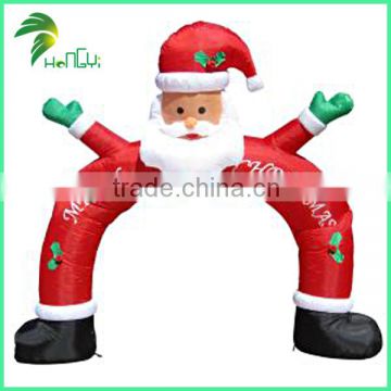 Funny Festival Decoration Design Christmas Santa Claus Inflatable Arch Door