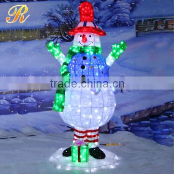 LED ball snowman for indoor christmas felt decoration