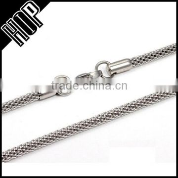 Fashion top sale stainless steel silver long mess chain