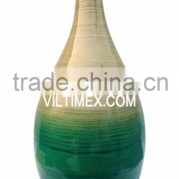 Exquisite color lacquered bamboo vases