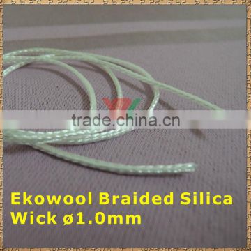 Hottest Promotion 1.0mm Silica Cord Ekowool Braided Silica wick for Fiberglass E-Cigarettes Wick Rebuildable Atomizer