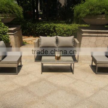 Space saving design mail order outdoor wicker sofa