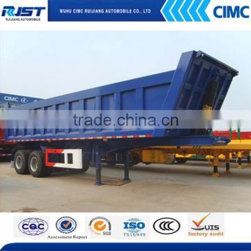 CIMC 2 axle back dump semi-trailer/tipper trailer