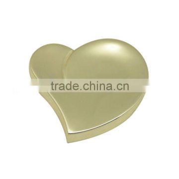 Golden Heart-shape jewelry compact case