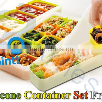 kitchenware cooking tools utensils equipment food plastic case silicone storage container set bento lunch box 75815