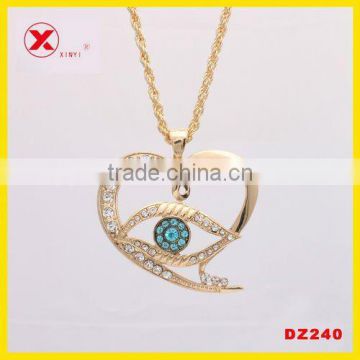 factory price heart pendant of two halves evil eye necklace Islamic jewelry