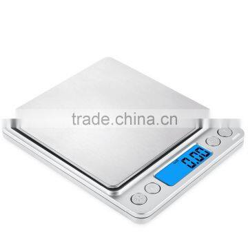 Stainless Steel Top Digital Pocket Kitchen Food Jewelry Weight Compact Scale with Tare Function