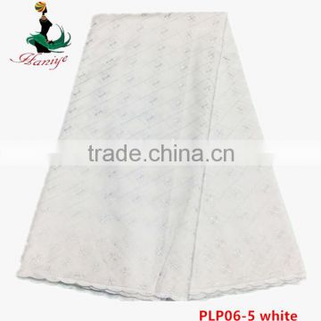 Haniye 2016/ PLP06 Popular polish lace fabric nigerian cotton satin lace fabric for garment african polish lace