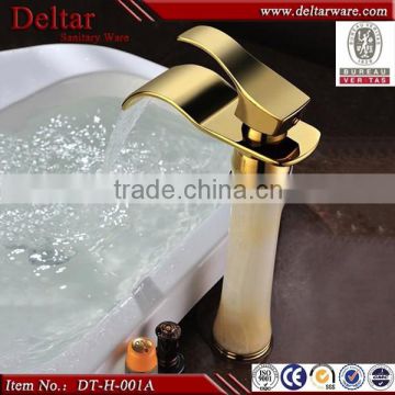 Royal Brass Gold Faucet Bowlder Body, Antique Brass Faucet Kaiping Plating, Solid Brass color faucet