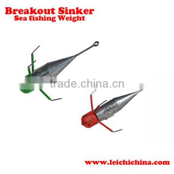 Sea fishing tackle breakout sinker fishing casting weights