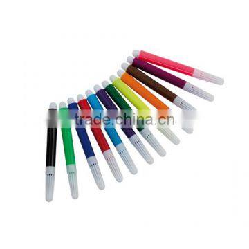 12 pcs coloured markers in PVC bag