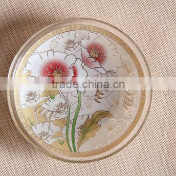 Patterned glass plate/Glass dinner plates/wholesale clear glass plates