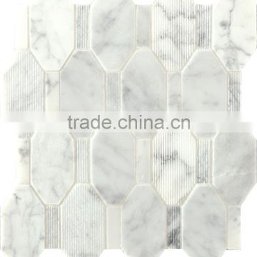 MM-CV238 Best price customized natural stone hexagon marble mosaic tiles