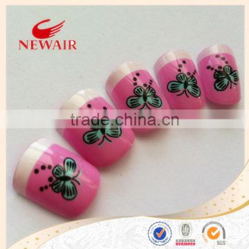 24PCS BUTTERFLY DESIGNED KIDS NAILS TIPS