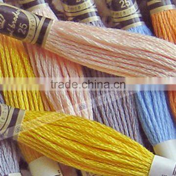 100% Similar DMC 447 cotton thread,cross stitch,cotton thread,skein