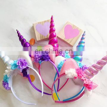 Girls Unicorn Headband Kids Cat Ear Hair Hoop Birthday Party Headwear