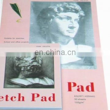 150gsm 30sheets wire bound colored cover A3 Sketch pad