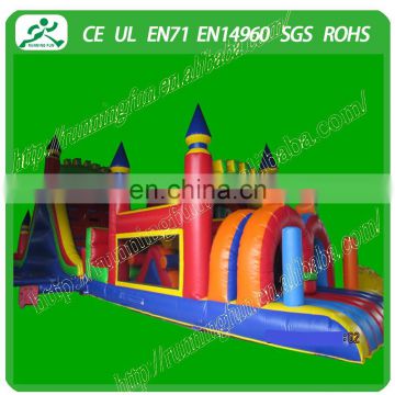 Good quality inflatable obstacle course for adultRunning Fun)