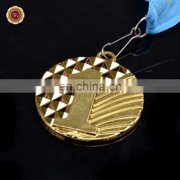 Wr New Design 3D Art Craft Quality Gold Plated NO.1 Medal Collectible Metal Award Medal with Ribbon