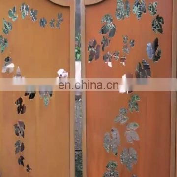 Permanent service corten steel screen cnc cutting metal fence/carved steel panel