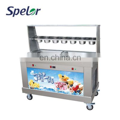 Quality-assured Stainless Steel Portable Frying Machine For Fried Ice Cream