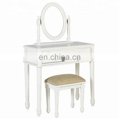 2020 New  simple dressing table designs with stool and drawers