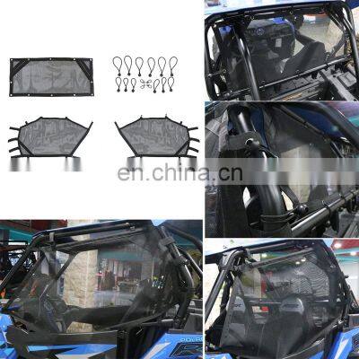 Black  ATV UTV Car Door Scratch Mesh Sunshade Net Protection Cover Kit for Polaris RZR 15-18 Accessories