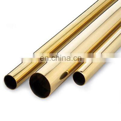 High quality aisi ASTM A544 SUS201 304 316 316l 317 409L golden stainless steel polish tube price per ton