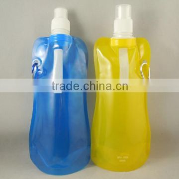 750ml foldable water bottle , food grade PE foldable water bag