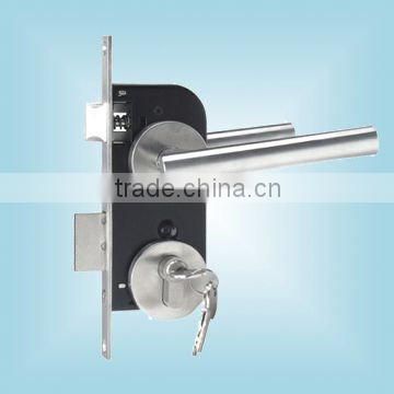 stainless steel handles and cylinder operated assembled locksets