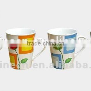 ceramic couple color change mug with unique handle