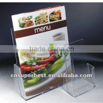 Modern clear acrylic pocket leaflet holder