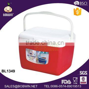 13 L red plastic insulated cooler box